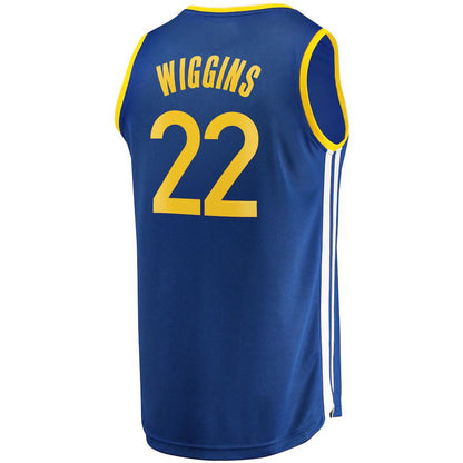 G.State Warriors #22 Andrew Wiggins Fanatics Branded 2020-21 Fast Break Replica Jersey Icon Edition Royal Stitched American Basketball Jersey UNEC