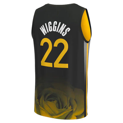 G.State Warriors #22 Andrew Wiggins Fanatics Branded 2022-23 Fastbreak Jersey City Edition Black Stitched American Basketball Jersey UNEC