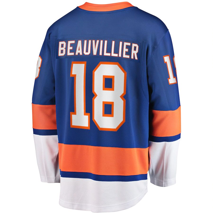 NY.Islanders #18 Anthony Beauvillier Fanatics Branded Home Breakaway Player Jersey Royal Stitched American Hockey Jersey UNEC