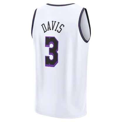 LA.Lakers #3 Anthony Davis Fanatics Branded 2022-23 Fastbreak Jersey City Edition White Stitched American Basketball Jersey UNEC