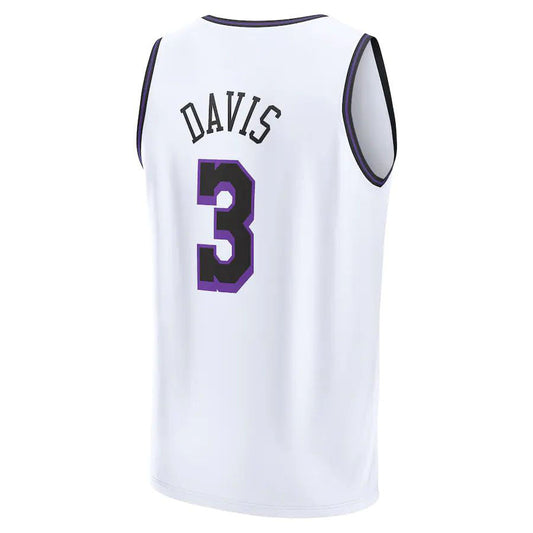 LA.Lakers #3 Anthony Davis Fanatics Branded 2022-23 Fastbreak Jersey City Edition White Stitched American Basketball Jersey UNEC