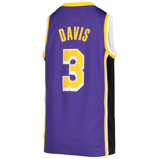 LA.Lakers #3 Anthony Davis Jordan Brand 2020-21 Swingman Jersey Statement Edition Purple Stitched American Basketball Jersey UNEC