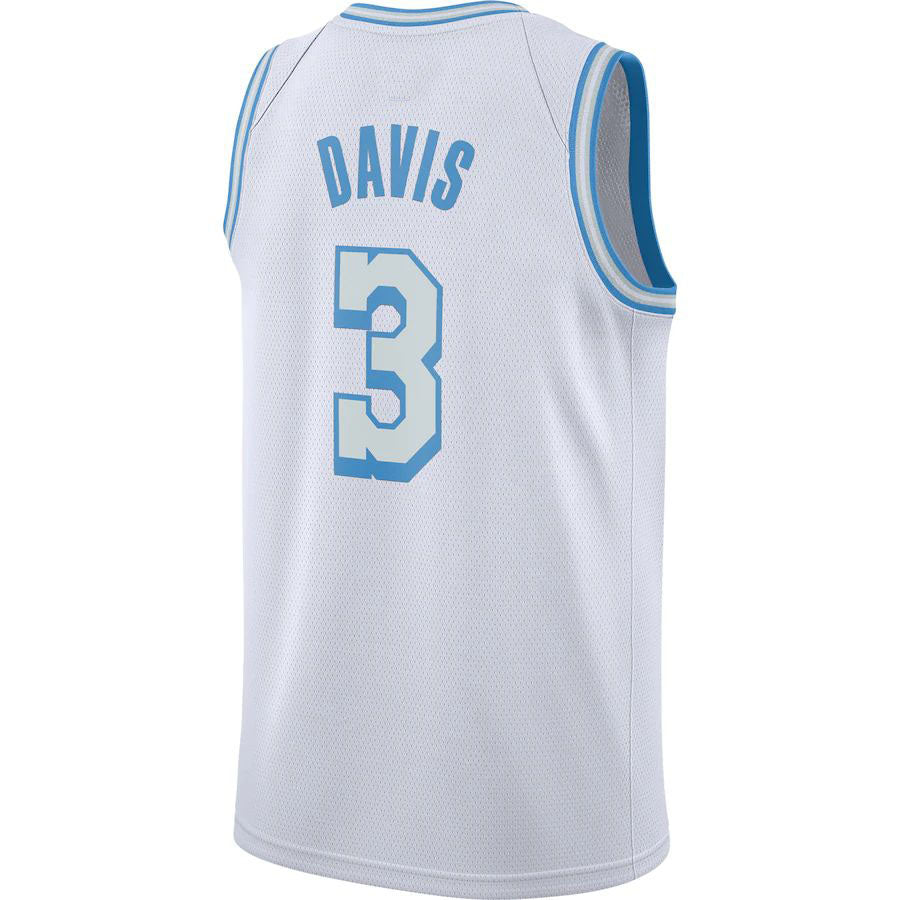 LA.Lakers #3 Anthony Davis 2020-21 Swingman Jersey White City Edition Stitched American Basketball Jersey UNEC