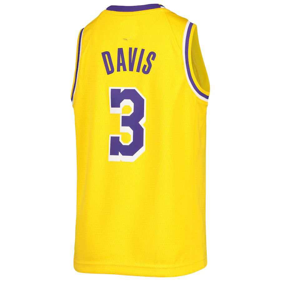LA.Lakers #3 Anthony Davis 2021-22 Diamond Swingman Jersey Gold Stitched American Basketball Jersey UNEC