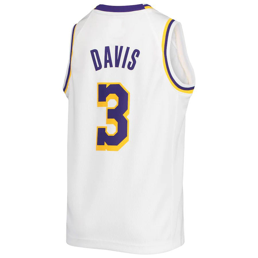 LA.Lakers #3 Anthony Davis 2020-21 Swingman Jersey Association Edition White Stitched American Basketball Jersey UNEC