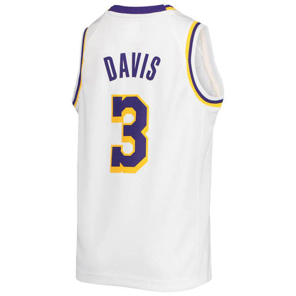 LA.Lakers #3 Anthony Davis 2020-21 Swingman Jersey Association Edition White Stitched American Basketball Jersey UNEC