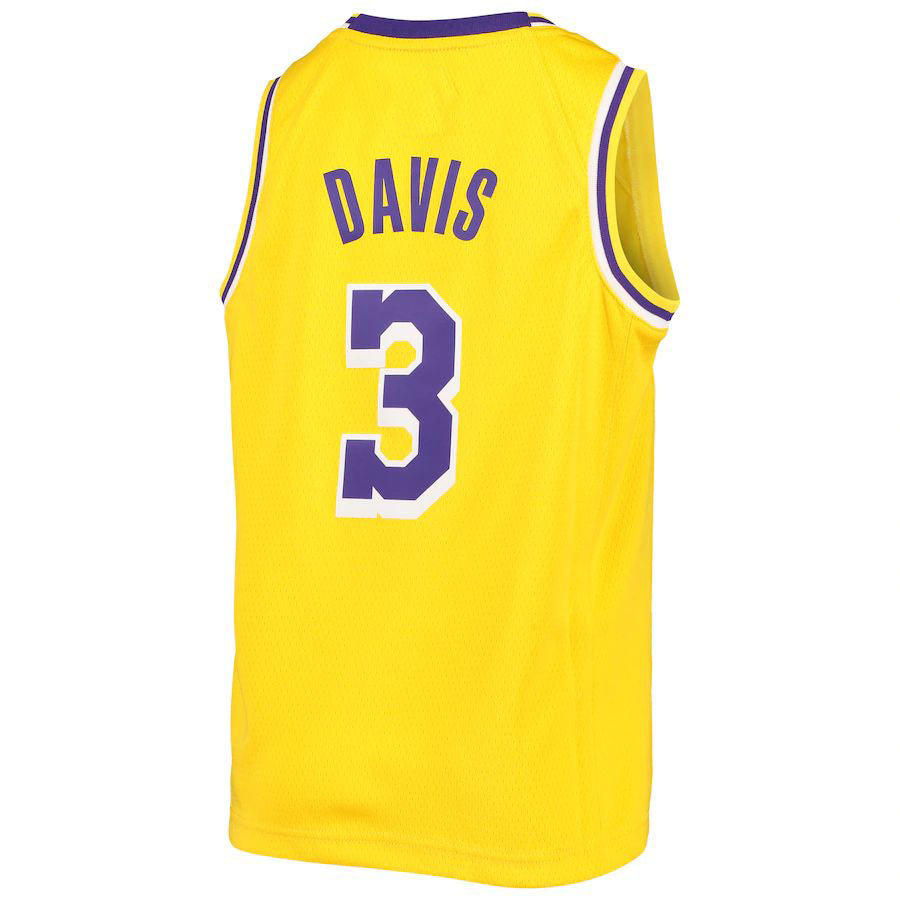 LA.Lakers #3 Anthony Davis Swingman Jersey Gold Stitched American Basketball Jersey UNEC