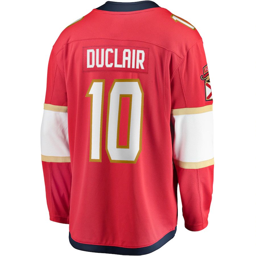 F.Panthers #10 Anthony Duclair Fanatics Branded Breakaway Player Jersey Red Stitched American Hockey Jersey UNEC
