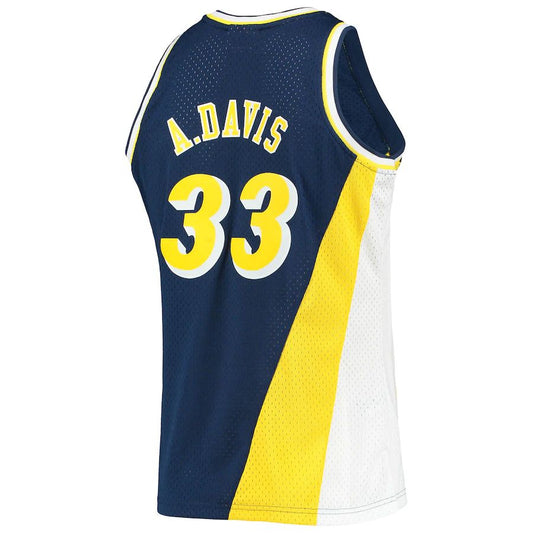 IN.Pacers #33 Antonio Davis Mitchell & Ness 1996-97 Hardwood Classics Swingman Jersey Navy Stitched American Basketball Jersey UNEC