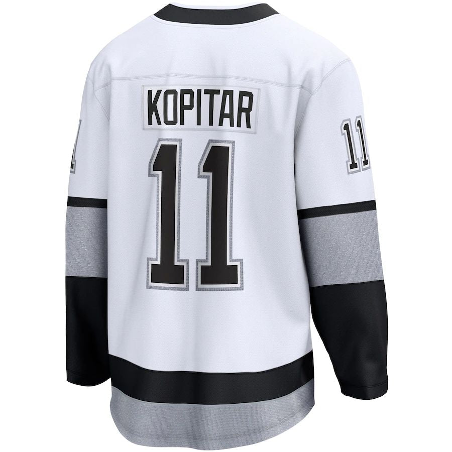 LA.Kings #11 Anze Kopitar Fanatics Branded Alternate Premier Breakaway Player Jersey White Stitched American Hockey Jersey UNEC