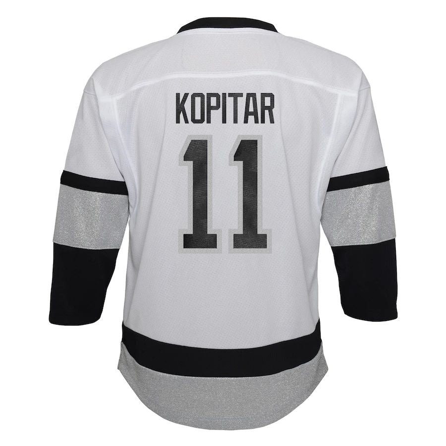 LA.Kings #11 Anze Kopitar Preschool 2021-22 Alternate Replica Player Jersey White Stitched American Hockey Jersey UNEC
