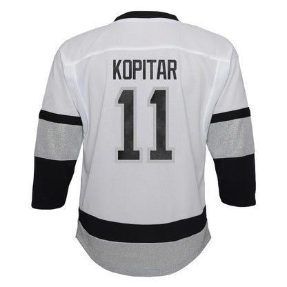 LA.Kings #11 Anze Kopitar Preschool 2021-22 Alternate Replica Player Jersey White Stitched American Hockey Jersey UNEC