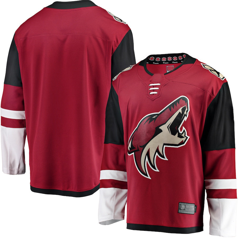 A.Coyotes Fanatics Branded Breakaway Home Jersey Red Stitched American Hockey Jersey UNEC
