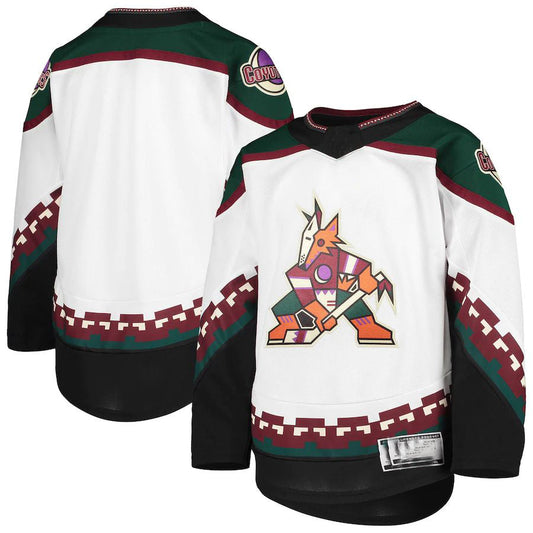 A.Coyotes Away Premier Team Jersey White Stitched American Hockey Jersey UNEC