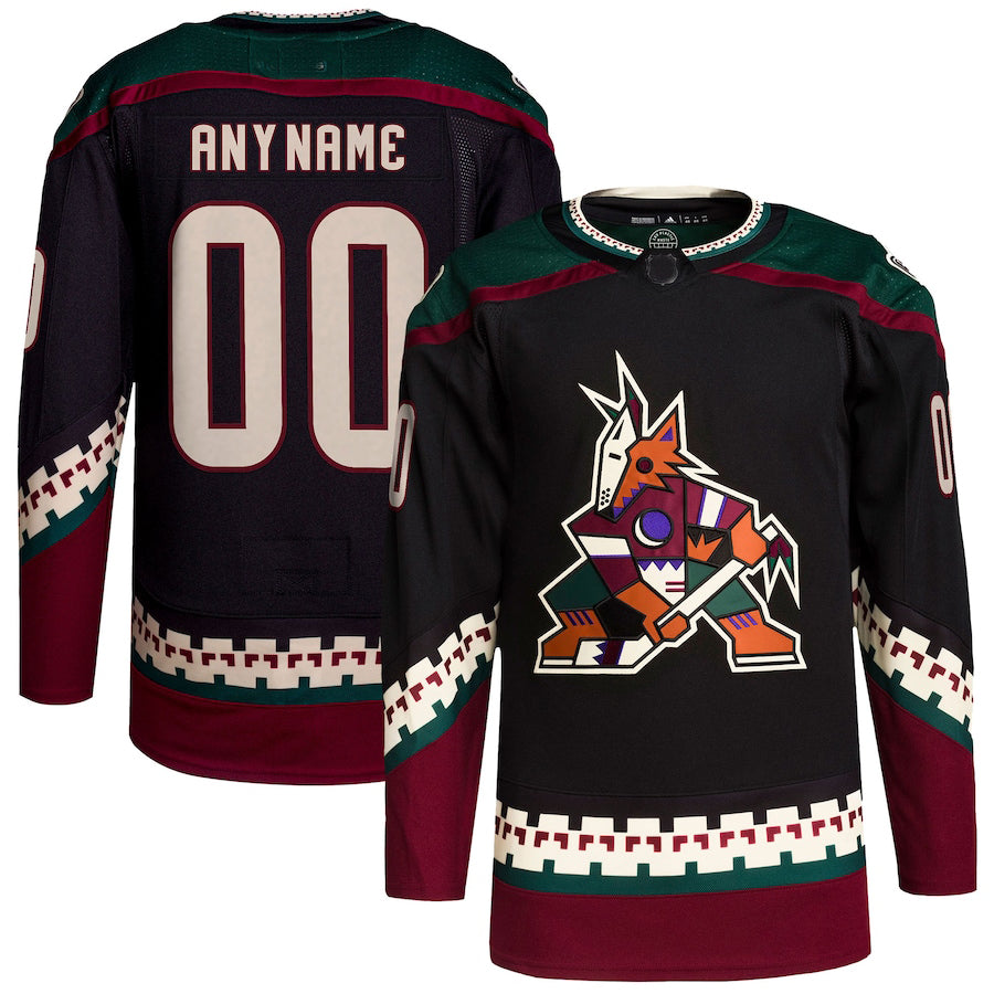 Custom A.Coyotes Home Primegreen Authentic Pro Custom Jersey Black Stitched American Hockey Jersey UNEC