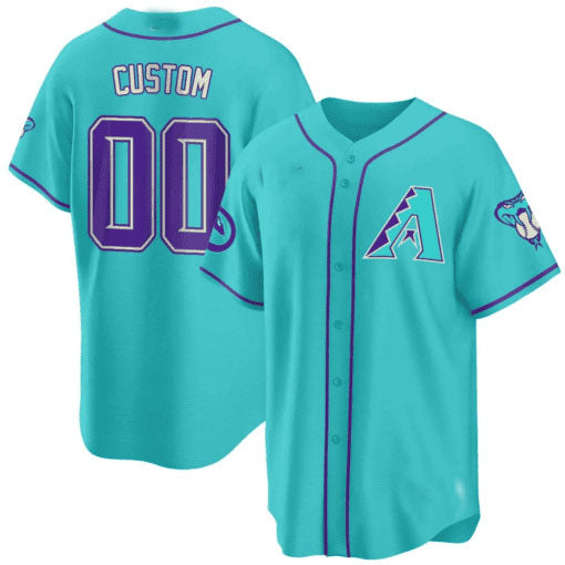 Custom Arizona Diamondbacks 2024 Teal Purple ¨C All Stitched Baseball Jersey