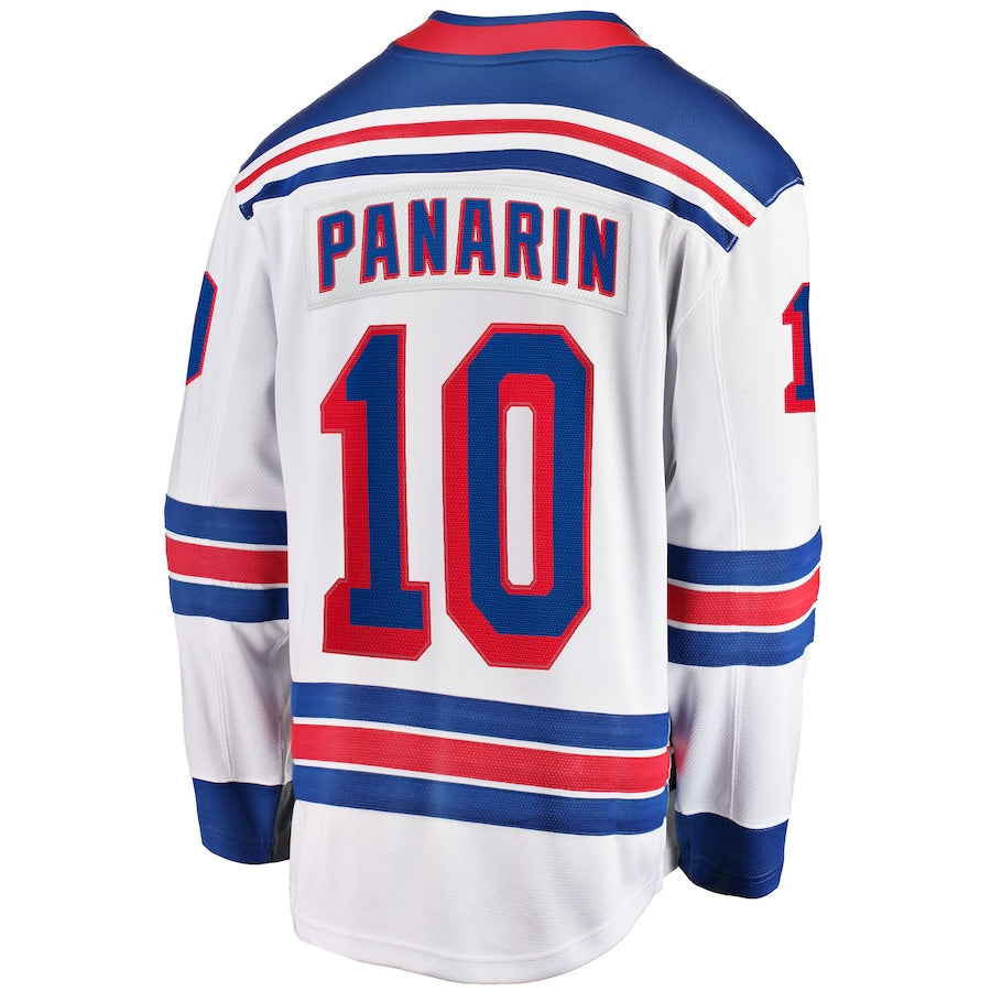 NY.Rangers #10 Artemi Panarin Fanatics Branded Away Premier Breakaway Player Jersey White Stitched American Hockey Jersey UNEC