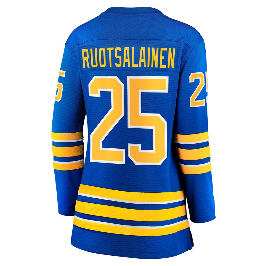 B.Sabres #25 Arttu Ruotsalainen Fanatics Branded Home Breakaway Player Jersey Royal Stitched American Hockey Jersey UNEC
