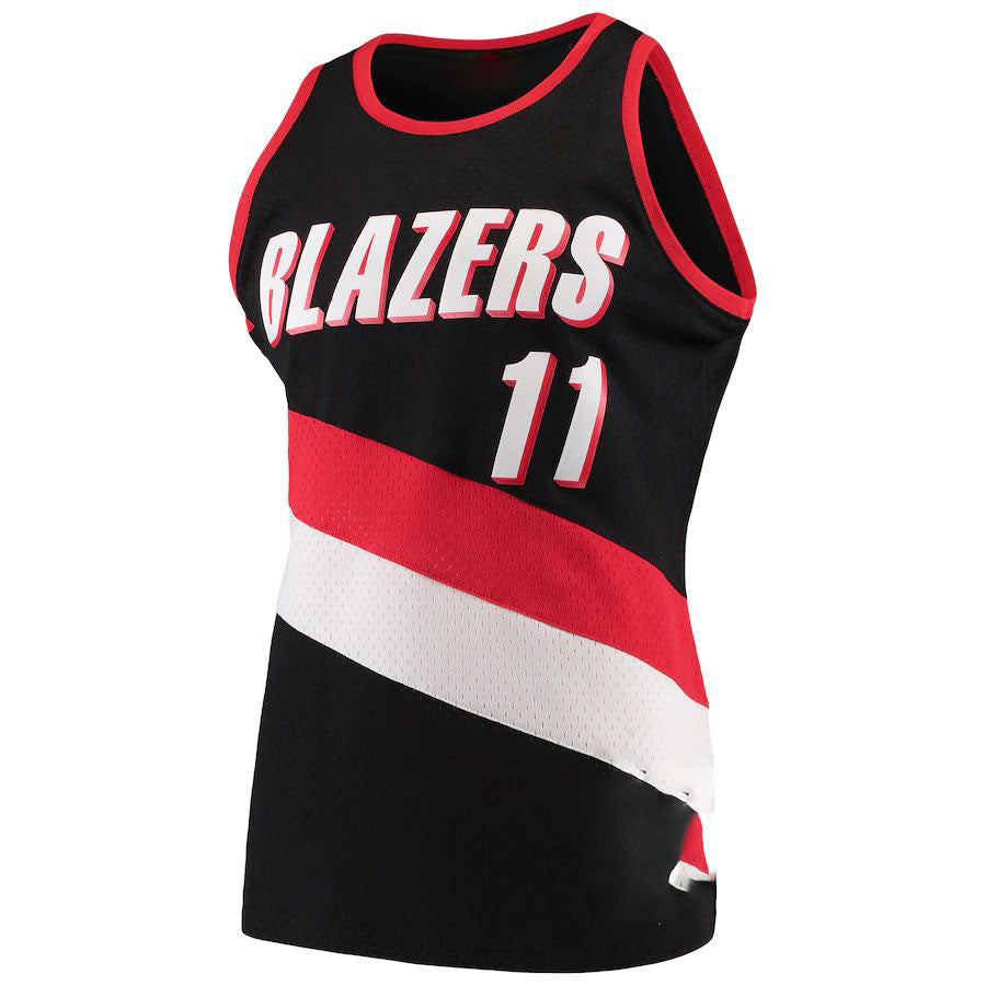 P.Trail Blazers #11 Arvydas Sabonis Mitchell & Ness Hardwood Classics Swingman Jersey  Black Stitched American Basketball Jersey UNEC