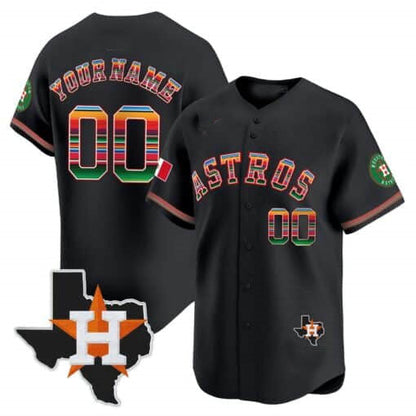Custom Houston Astros Mexico Texas Patch Vapor Premier Limited ¨C All Stitched Baseball Jersey