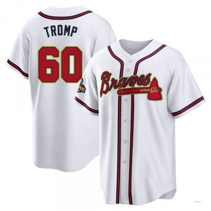 Atlanta Braves #60 Chadwick Tromp Gold White 2022 Program Jersey Stitches Baseball Jerseys