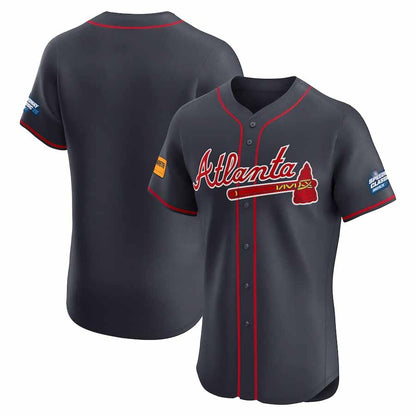 Atlanta Braves Navy 2025 Speedway Classic Alternate Elite Baseball Jersey