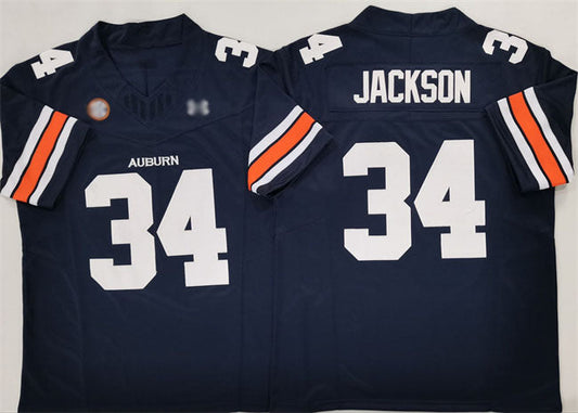 A.Tigers #34 Bo Jackson Navy 2024 F.U.S.E. Limited Stitched American College Jerseys