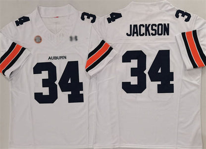 A.Tigers #34 Bo Jackson White 2024 F.U.S.E. Limited Stitched American College Jerseys
