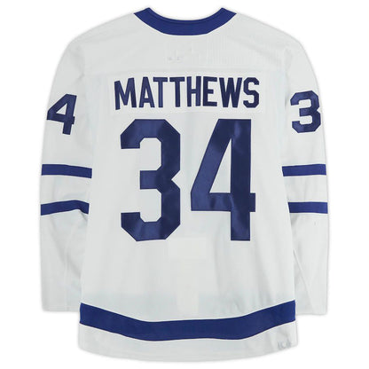 T.Maple Leafs #34 Auston Matthews Fanatics Authentic Game-Used White Jersey from the 2021-22 Season Stitched American Hockey Jersey UNEC
