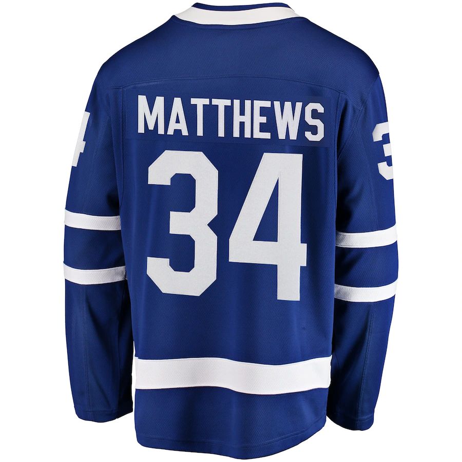 T.Maple Leafs #34 Auston Matthews Fanatics Branded Breakaway Player Jersey Blue Stitched American Hockey Jersey UNEC