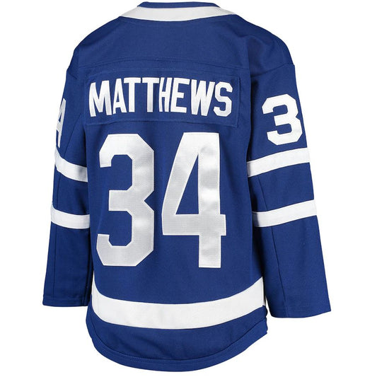 T.Maple Leafs #34 Auston Matthews Home Premier Player Jersey Blue Stitched American Hockey Jersey UNEC