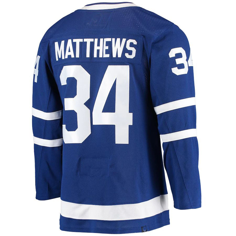 T.Maple Leafs #34 Auston Matthews Home Primegreen Authentic Pro Player Jersey Blue Stitched American Hockey Jersey UNEC
