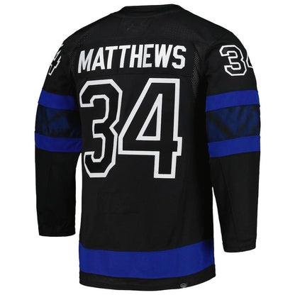 T.Maple Leafs #34 Auston Matthews Primegreen Authentic Pro Alternate Player Jersey Black Stitched American Hockey Jersey UNEC