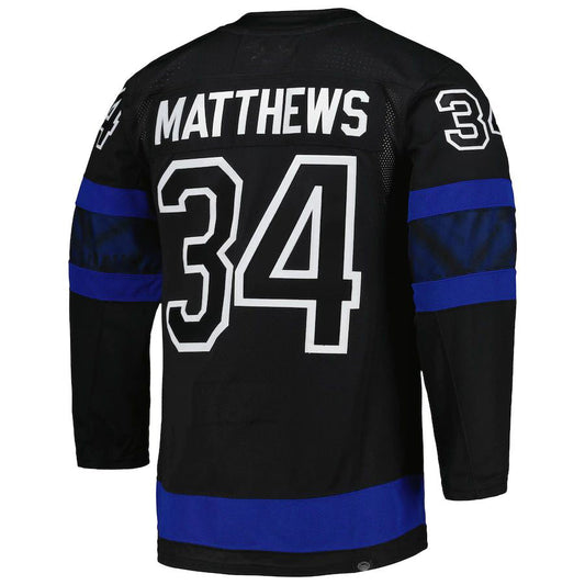 T.Maple Leafs #34 Auston Matthews Primegreen Authentic Pro Alternate Player Jersey Black Stitched American Hockey Jersey UNEC
