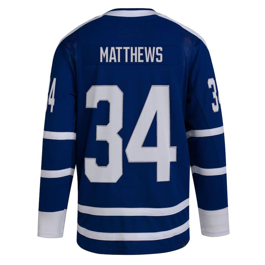 T.Maple Leafs #34 Auston Matthews Reverse Retro 2.0 Authentic Player Jersey Blue Stitched American Hockey Jersey UNEC
