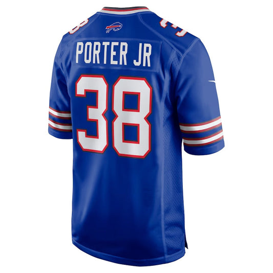 B.Bills #38 Daryl Porter Jr Royal Team Game American Football Jerseys