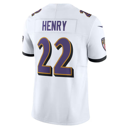 B.Ravens #22 Derrick Henry White Vapor F.U.S.E. Limited Stitched American Football Jerseys