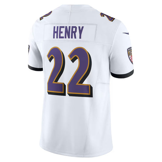 B.Ravens #22 Derrick Henry White Vapor F.U.S.E. Limited Stitched American Football Jerseys