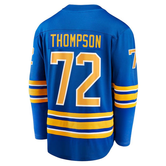 B.Sabres #72 Tage Thompson Fanatics Home Breakaway Player Jersey - Royal Stitched American Hockey Jersey UNEC