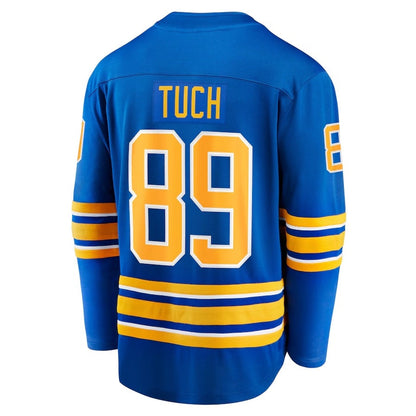 B.Sabres #89 Alex Tuch Fanatics Home Breakaway Player Jersey - Royal Stitched American Hockey Jersey UNEC