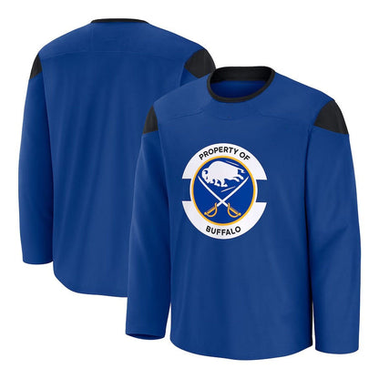 B.Sabres Fanatics Home Practice Jersey - Royal Stitched American Hockey Jersey UNEC