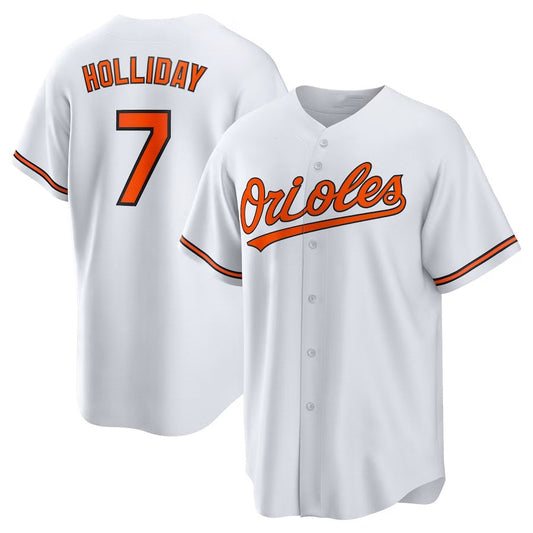 Baltimore Orioles #7 Jackson Holliday Home Replica Player Jersey - White Stitched Baseball Jersey