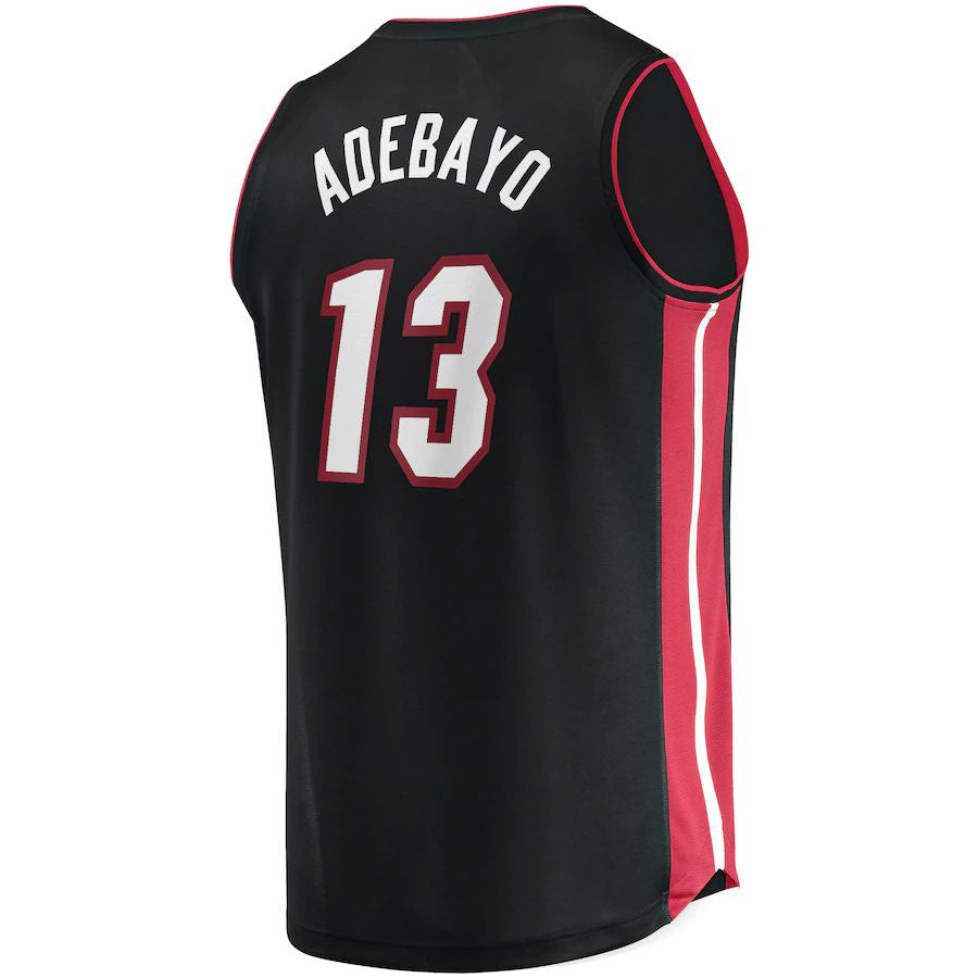 M.Heat #13 Bam Adebayo  Fanatics Branded 2022-23 Fast Break Replica Jersey Icon Edition Black Stitched American Basketball Jersey UNEC