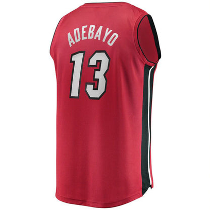M.Heat #13 Bam Adebayo  Fanatics Branded  Fast Break Replica Player Jersey - Statement Edition Red Stitched American Basketball Jersey UNEC