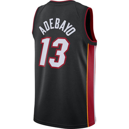 M.Heat #13 Bam Adebayo  2021-22 Swingman Jersey Icon Edition Black Stitched American Basketball Jersey UNEC