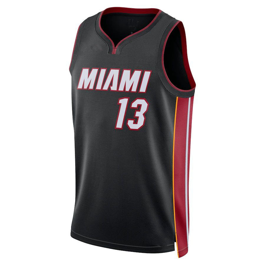 M.Heat #13 Bam Adebayo Unisex 2022-23 Swingman Jersey Icon Edition Black Stitched American Basketball Jersey UNEC
