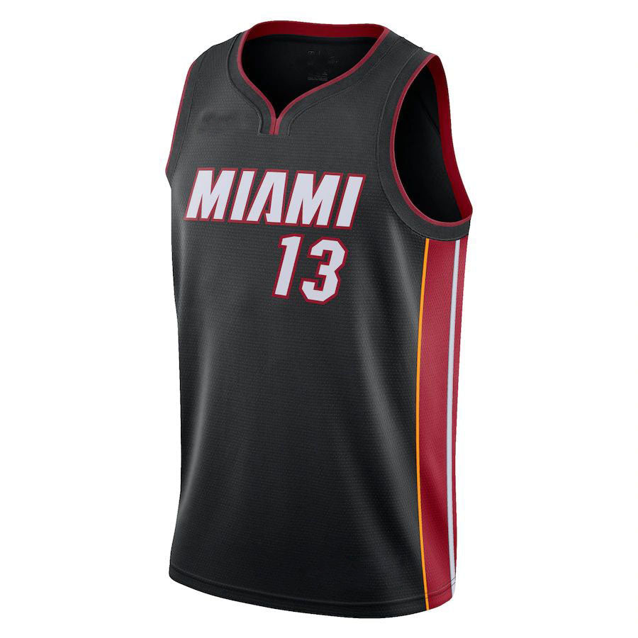 M.Heat #13 Bam Adebayo  2021-22 Swingman Jersey Icon Edition Black Stitched American Basketball Jersey UNEC