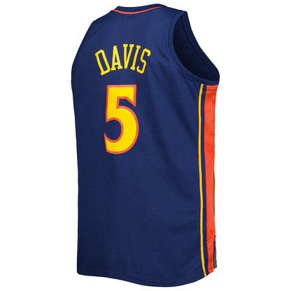G.State Warriors #5 Baron Davis Mitchell & Ness Big & Tall Hardwood Classics 2006-07 Swingman Jersey  Navy Stitched American Basketball Jersey UNEC