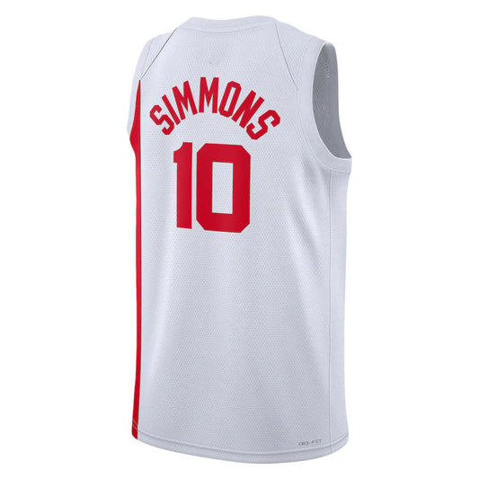 B.Nets #10 Ben Simmons 2022-23 Swingman Jersey White Classic Edition Stitched American Basketball Jersey UNEC
