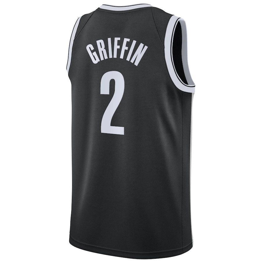 B.Nets #2 Blake Griffin 2020-21 Swingman Jersey Black Icon Edition Stitched American Basketball Jersey UNEC